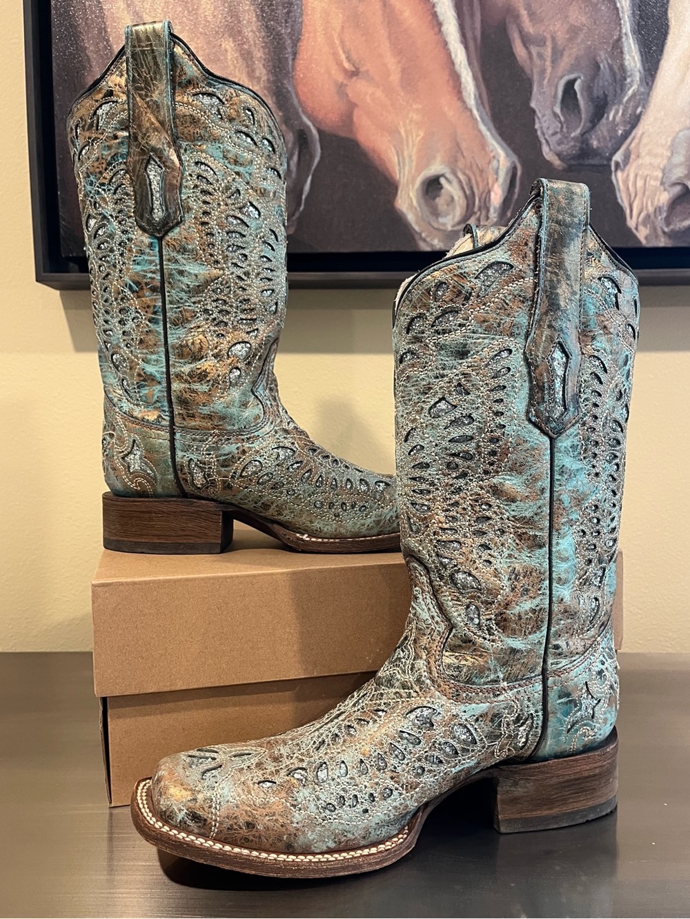 CORRAL western cowboy boots Sz 7.5